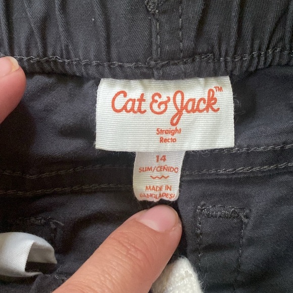 Boys Cat & Jack Stretch Straight Fit Woven Pull on pants size 14 slim - Picture 9 of 11